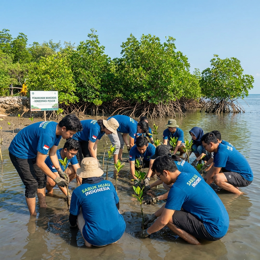 Festival Ekspresi Cinta Hutan oleh Teras Hijau Sumatera! Lari untuk iklim, talkshow, dan penanaman pohon di Desa Tanjung Rejo. 🌳🏃