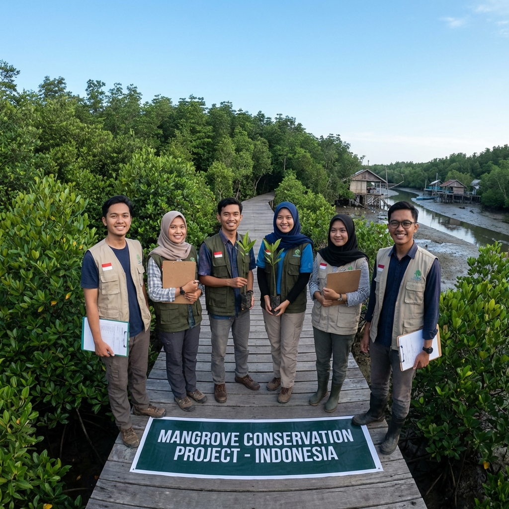 Ceremony Penanaman Mangrove SAMUDERA di Desa Paluh Kurau bersama Pelindo Regional 1. Menanam mangrove di lahan 12,5 hektar untuk masa depan pesisir. 🌳🌊